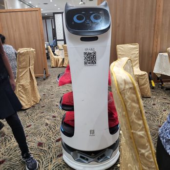 NKS Banquet Hall - a qr code on a robot - Dim Sum Near Me - Markham, Ontario