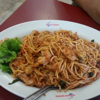 Noodle World - The spicy spaghetti with chicken. - Chinese Near Me - Alhambra, California Noodle World - The spicy spaghetti with chicken. - Chinese Near Me - Alhambra, California