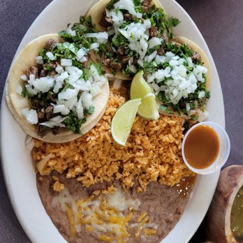 La Hacienda del Sazon - Street taco combination plate - Mexican Near Me - Minden, Nevada