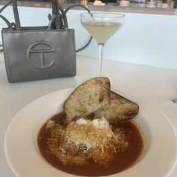 Meatballs and a Cucumber Gimlet
