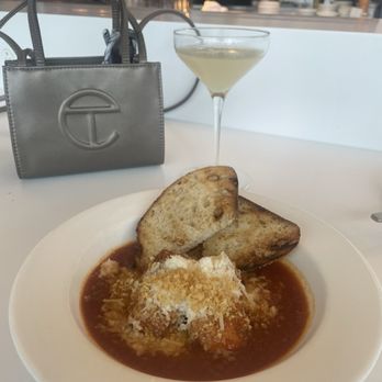 Paris Café - Meatballs and a Cucumber Gimlet - Cafes Near Me - Jamaica, New York