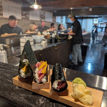 Shokunin - Uni toro, uni shiso, blue fin tuna handrolls - Sushi Bars Near Me - Redlands, California