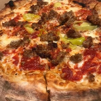 Criscito Pizza - The Brooklyn. My favorite. Fennel sausage and pepperoncinis. Delicious. - Caterers Near Me Criscito Pizza - The Brooklyn. My favorite. Fennel sausage and pepperoncinis. Delicious. - Caterers Near Me