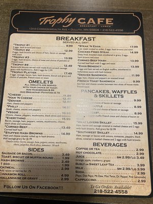 Menu photo 2 Trophy Cafe Duluth, MN