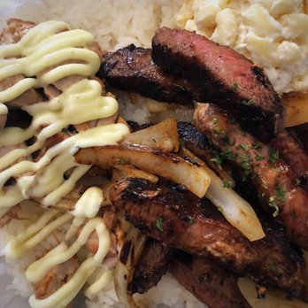 Kaya's Kitchen - Ahi and NY steak surf and turf combo. - Hawaiian Near Me - Hauula, Hawaii
