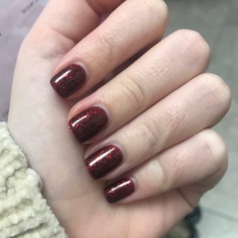 Charming Nails And Spa - Two weeks after my gel with Dao! Color is DND red carpet. She is the best. So gentle and her gels last forever. - Nail Salons Near Me - Phoenix, Arizona