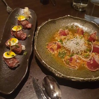 Tanta - Pobre, Niguiris Nikei on the left, and Nikei Tiraditos on the right - Peruvian Near Me - Chicago, Illinois