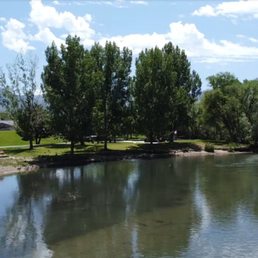 Aerial above pond