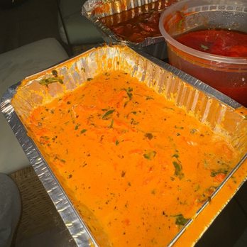 Ayesha Saffron - a pan of soup and a container of sauce - Indian Near Me - Key Biscayne, Florida Ayesha Saffron - a pan of soup and a container of sauce - Indian Near Me - Key Biscayne, Florida