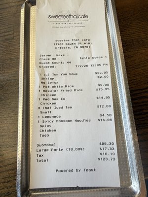 Menu photo 1 Sweetee Thai Cafe Artesia, CA Menu photo 1 Sweetee Thai Cafe Artesia, CA