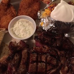 Rib Steak Charlies Golden Fried Shrimp Rib Steak Charlies Golden Fried Shrimp