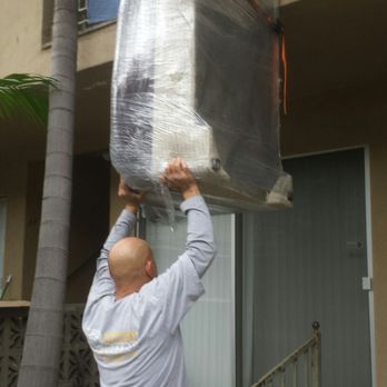 Good Deeds Moving - Had to bring the couch down over the balcony from the second story, had no issue with this. They made it look easy! - Movers Near Me - Irvine, California