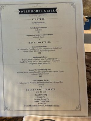 Menu photo 4 Wildhorse Grill Denton, TX
