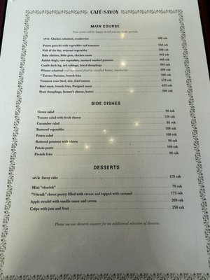 Menu photo 2 Café Savoy Prague, PR