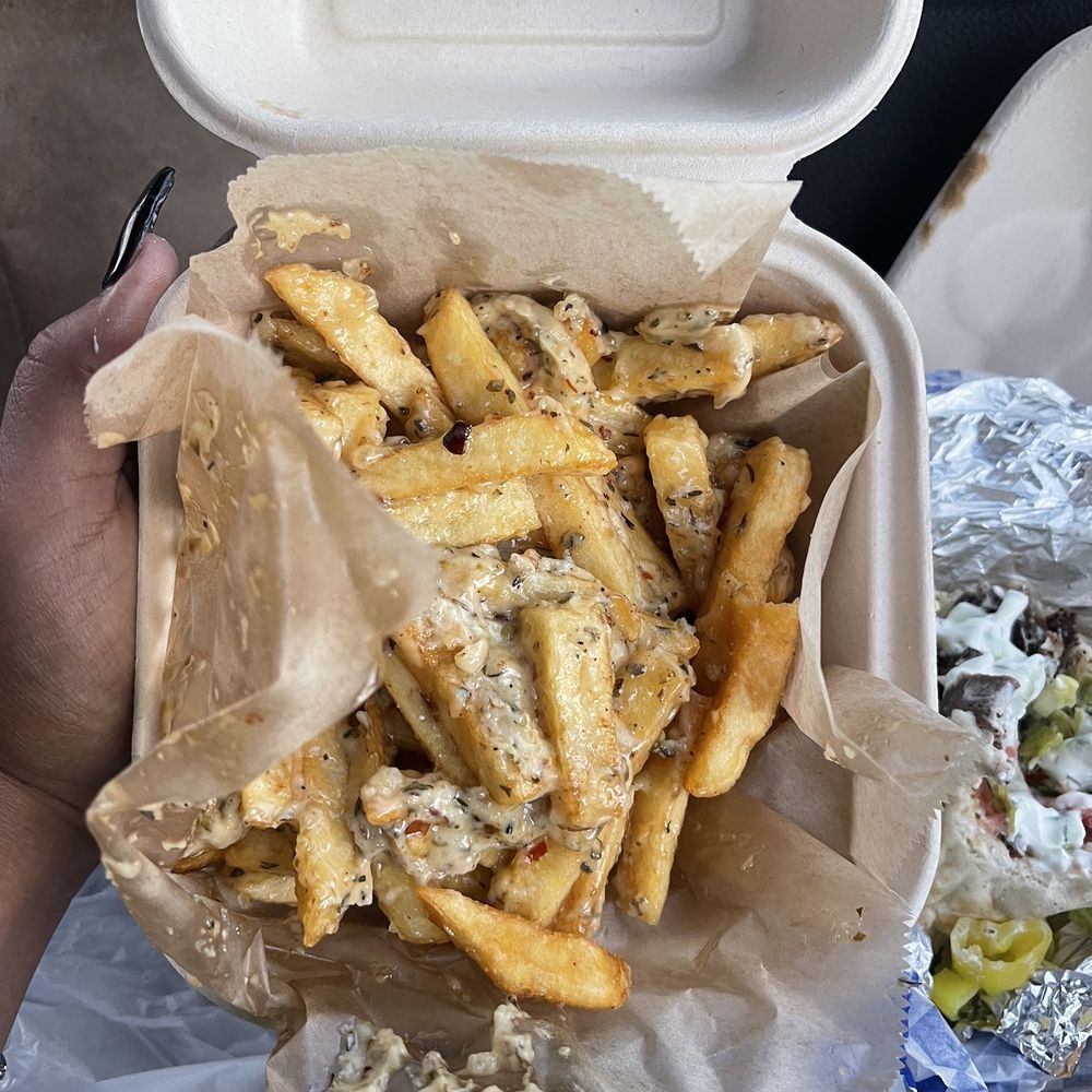 Yasu Guys - Parmesan Garlic and parm fries - Greek Near Me - Van nuys , California Yasu Guys - Parmesan Garlic and parm fries - Greek Near Me - Van nuys , California