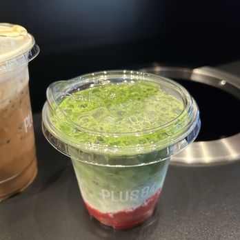 Plus 84 - Raspberry matcha - Coffee & Tea Near Me - Seattle, Washington