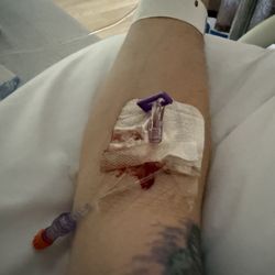 Morton Hospital - Just to prove a point this was the IV THEY left unattended