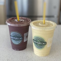Juicygreens - Mind Booster Smoothie and Tropical Sun Smoothie