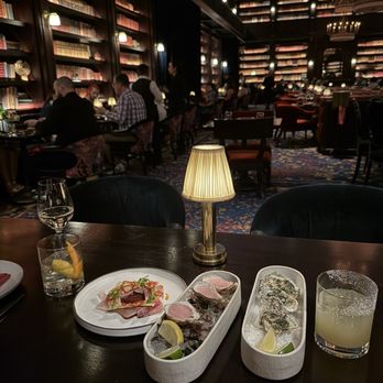 The Library - Oysters, yellowtail crudo - New American Near Me - Las Vegas, Nevada The Library - Oysters, yellowtail crudo - New American Near Me - Las Vegas, Nevada
