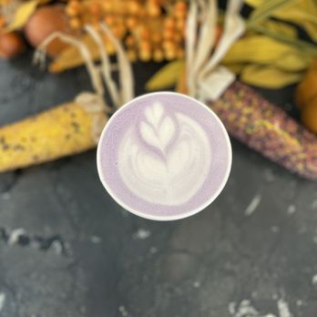 Mostra Coffee - Hot Ube latte - Coffee Roasteries Near Me - San Diego, California Mostra Coffee - Hot Ube latte - Coffee Roasteries Near Me - San Diego, California