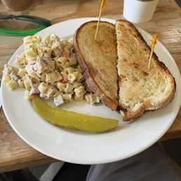 Reuben Sandwich with side of Macaroni Salad Reuben Sandwich with side of Macaroni Salad