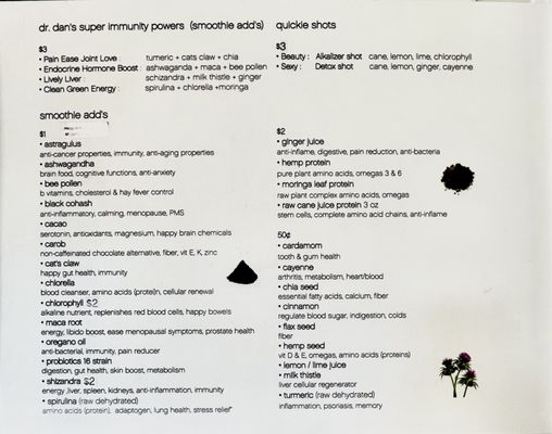 Menu photo 5 Raw Cane Super Juice Bar Los Angeles, CA