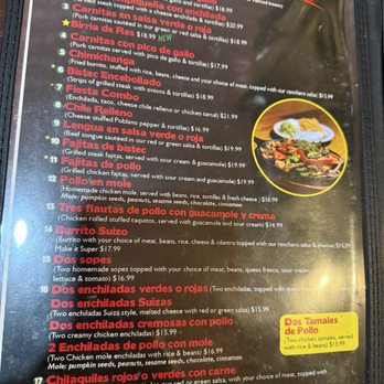 Fiesta Mexicana - Menu as of July 2026 - Mexican Near Me - Reno, Nevada