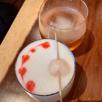 Limón - Lychee pisco sour and Don Carlitos old fashioned - Peruvian Near Me - Mountain View, California