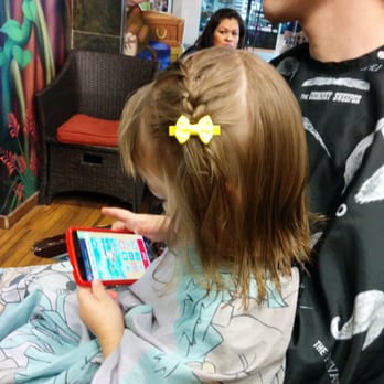 Monkey Dooz - The hairstylist braided her hair for free. It was the cutest and fanciest this hair has ever been. Mommy sucks at hairstyling. - Kids Hair Salons Near Me - Riverside, California Monkey Dooz - The hairstylist braided her hair for free. It was the cutest and fanciest this hair has ever been. Mommy sucks at hairstyling. - Kids Hair Salons Near Me - Riverside, California