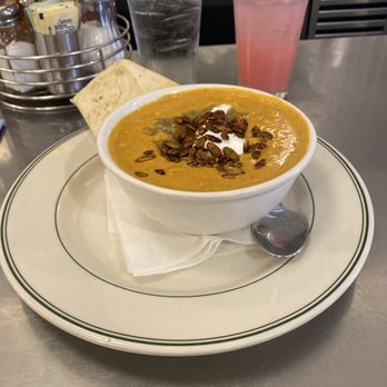 Plaza Cafe Downtown - Pumpkin Posile (Seasonal Menu) - American Near Me - Santa Fe, New Mexico