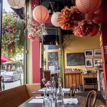 Cafe Paloma - I loved the interior. Especially the row of tables by the windows. - Mediterranean Near Me - Seattle, Washington