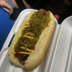 Holy Hot Dogs - Sausage dog topped his way