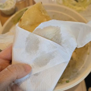 Bohl - Excess grease in the pita when pressed between napkins. - Salad Near Me - Elk Grove, California Bohl - Excess grease in the pita when pressed between napkins. - Salad Near Me - Elk Grove, California