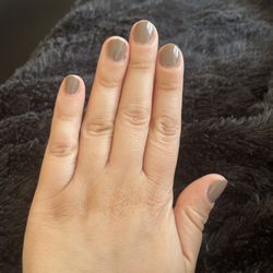 East Bay Nail Spa - 6 days later and regular nail polish hasn't chipped  unheard of for me. Totally impressed.