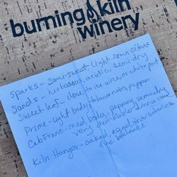 Burning Kiln Winery - Tasting notes