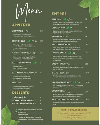 Menu photo 3 Viet Heritage Cuisine Countryside, IL