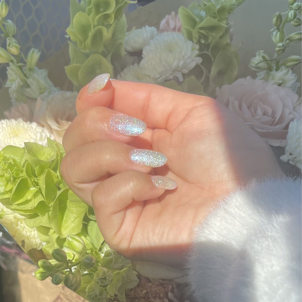 Gel with powered dip rounded  , my own nails 55$ Made by : Hang :)