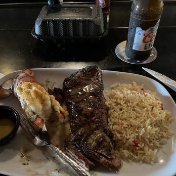 LongHorn Steakhouse - Delicious NY Strip steak Lobster tail and rice. YUMMY no salt or pepper needed! Perfectly seasoned. - Steakhouses Near Me - Salisbury, Maryland LongHorn Steakhouse - Delicious NY Strip steak Lobster tail and rice. YUMMY no salt or pepper needed! Perfectly seasoned. - Steakhouses Near Me - Salisbury, Maryland