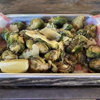 Elsewhere Garden Bar & Kitchen - Parmesan Brussels Sprouts-OMG so good - Wine Bars Near Me - San Antonio, Texas