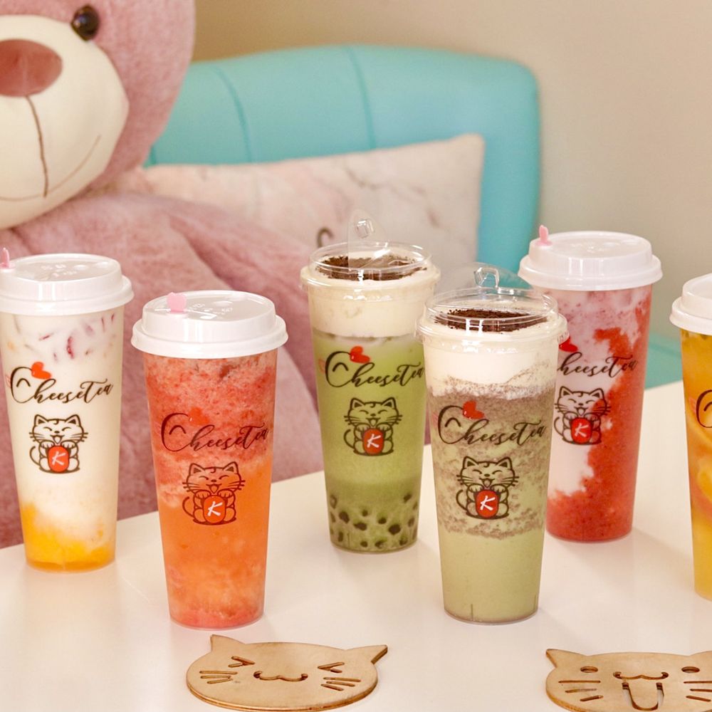Drincup Cafe - L-R: First Love, Strawberry Yakult, OBC Matcha, Oreo Matcha, Messy Strawberry, Fun Fun Green Tea - Bubble Tea Near Me - Honolulu, Hawaii Drincup Cafe - L-R: First Love, Strawberry Yakult, OBC Matcha, Oreo Matcha, Messy Strawberry, Fun Fun Green Tea - Bubble Tea Near Me - Honolulu, Hawaii