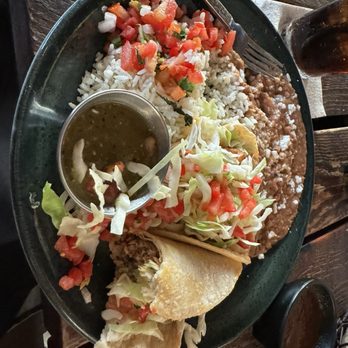 Asada Cantina + Kitchen - Blackened Halibut Tacos with Refried Beans and Cilantro Rice. - Tacos Near Me - San Clemente, California Asada Cantina + Kitchen - Blackened Halibut Tacos with Refried Beans and Cilantro Rice. - Tacos Near Me - San Clemente, California