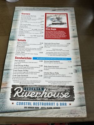 Menu photo 8 Zachry's Riverhouse Jekyll Island, GA