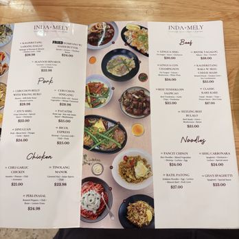 Inda + Mely - Menu - Filipino Near Me - San Bruno, California
