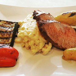 Mylenia Meals - BBQ Tri-Tip with Macaroni and Cheese and Grilled Veggies