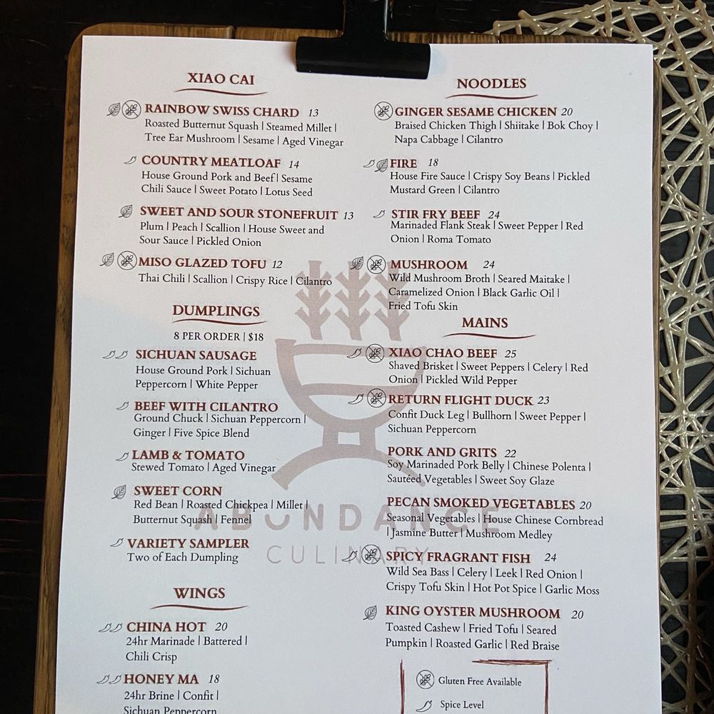Abundance Culinary - Menu as of October 17, 2024 - Chinese Near Me - Cleveland Heights, Ohio