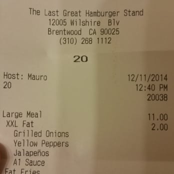 Fatburger & Buffalo's Express - XXL Fat Burger Meal $14.17 - Burgers Near Me - Los Angeles, California