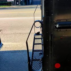 The UPS Store - When he clearly had room to back up and manoeuvre his way out. As he so claimed his rushed schedule. Instead he came off aggressive