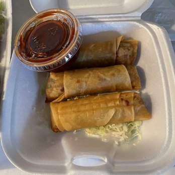 Back Home In Lahaina - 4 Filipino Style Lumpia (ate one)! - Hawaiian Near Me - Carson, California
