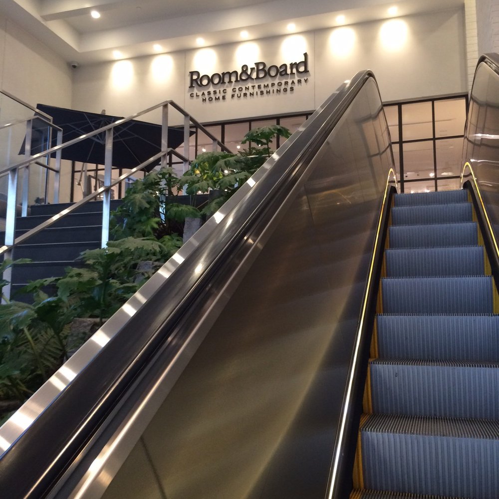 Room & Board - Escalator up to the front entrance. - Furniture Stores Near Me - Seattle, Washington