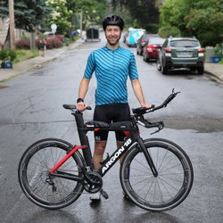 True Trail Triathlon Coaching - Triathlon coach showcasing is racing bicycle